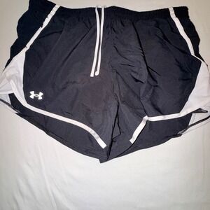 Under Armour Fly By 3" Shorts Womens L Black New 1382438 Running Athletic